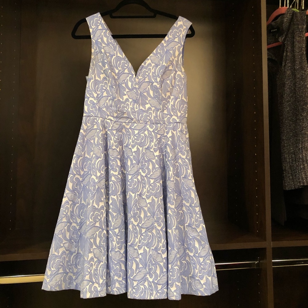 Maeve blue and white dress